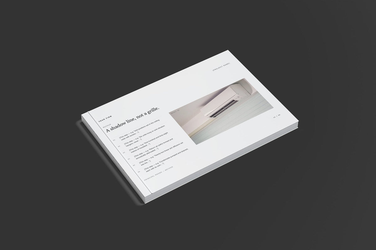 Air Conditioning Client Package, Slate colourway, closed magazine mockup