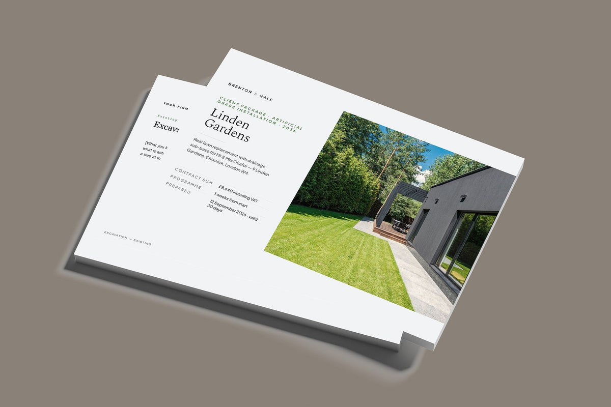 Artificial Grass Client Package, Slate colourway, stacked books mockup