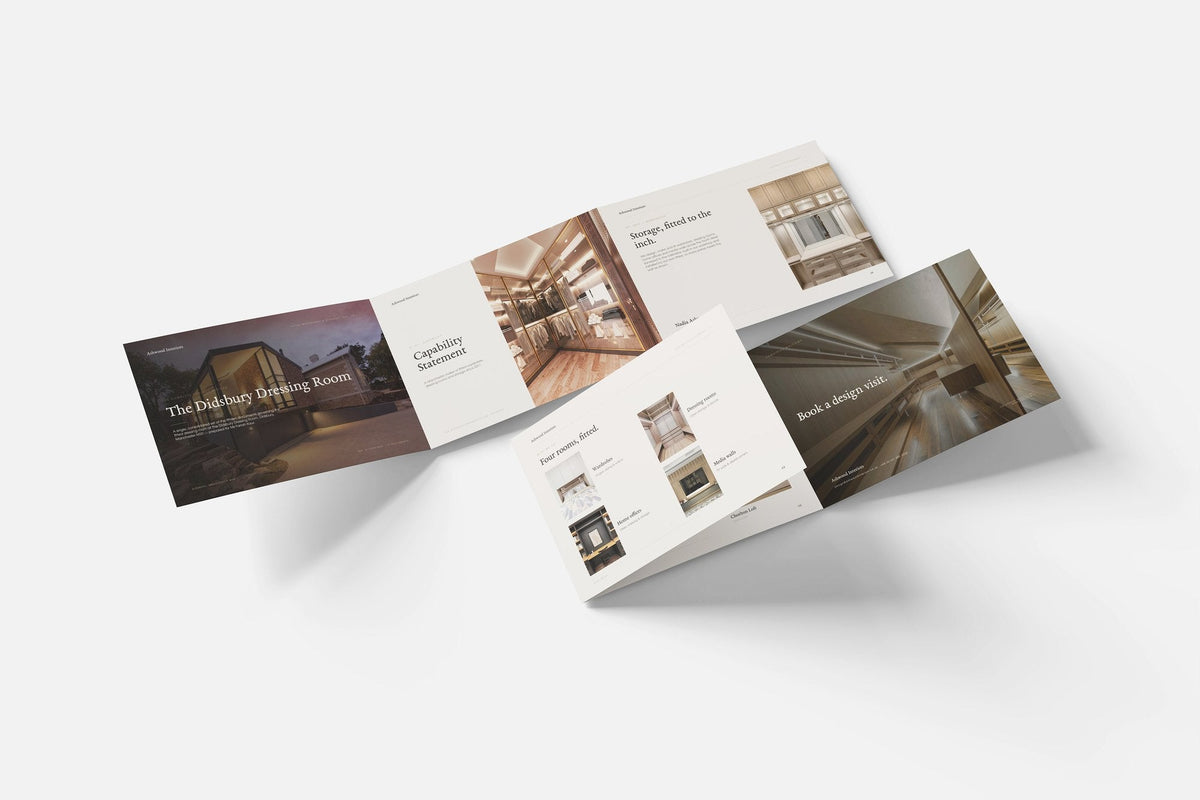 Fitted Wardrobe Installer Project Pack in PowerPoint, fold out pages laid together