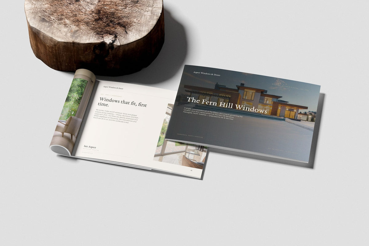 Window & Door Installer Project Pack in PowerPoint, printed and rolled