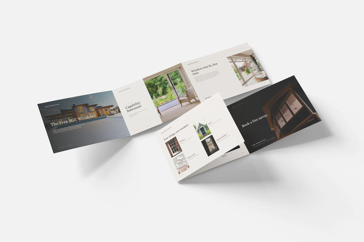 Window & Door Installer Project Pack in PowerPoint, fold out pages laid together