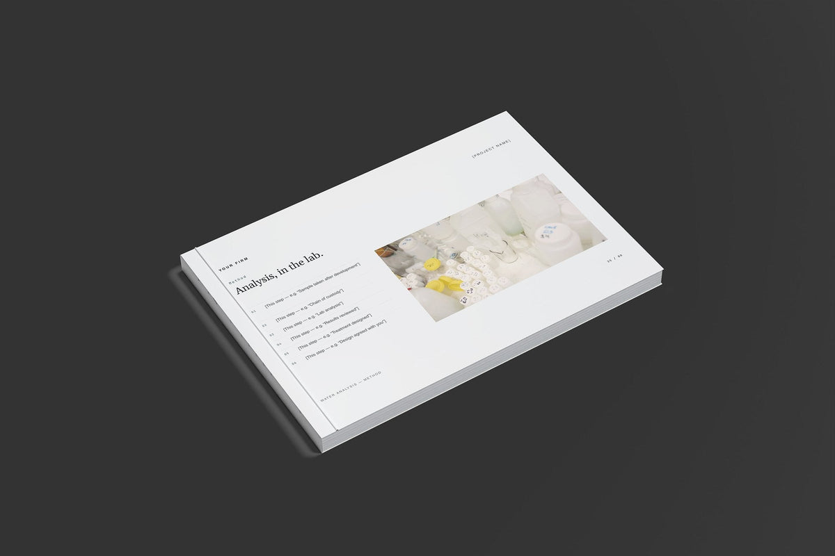 Borehole and Private Water Supply Client Package, Slate colourway, closed magazine mockup