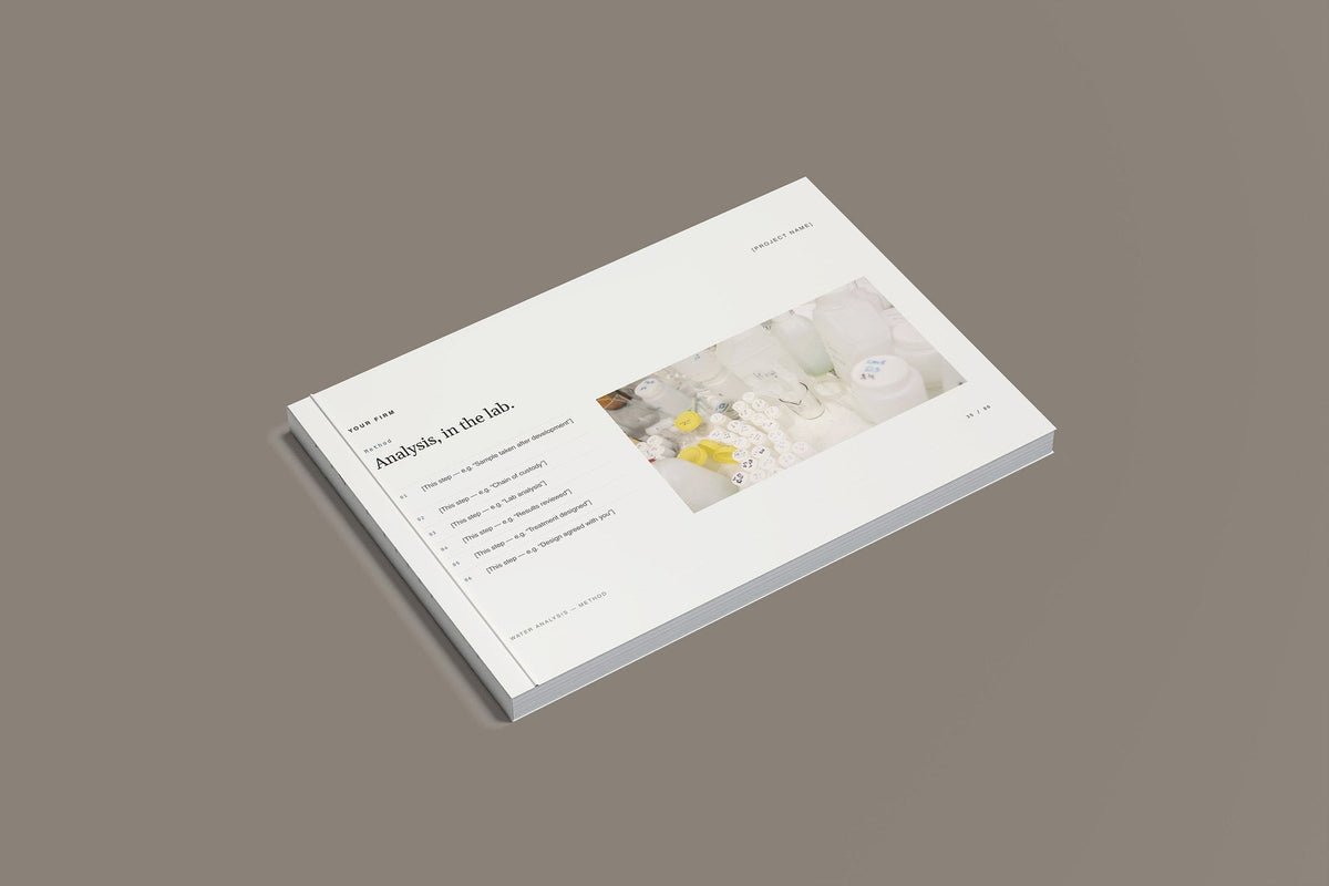 Borehole and Private Water Supply Client Package, Standard colourway, closed magazine mockup