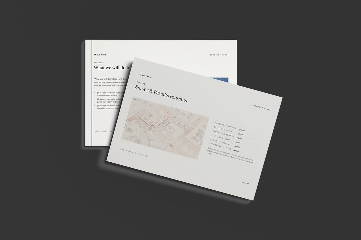Demolition Client Package, Standard colourway, front and back cover mockup