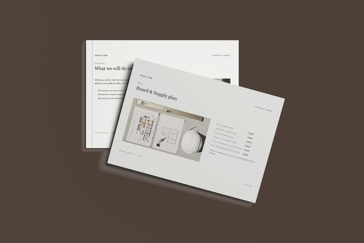 Electrician Client Package, Standard colourway, front and back cover mockup