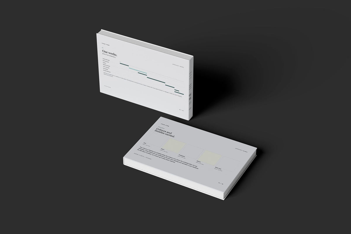 Exterior Cleaning Client Package, Slate colourway, floating books mockup