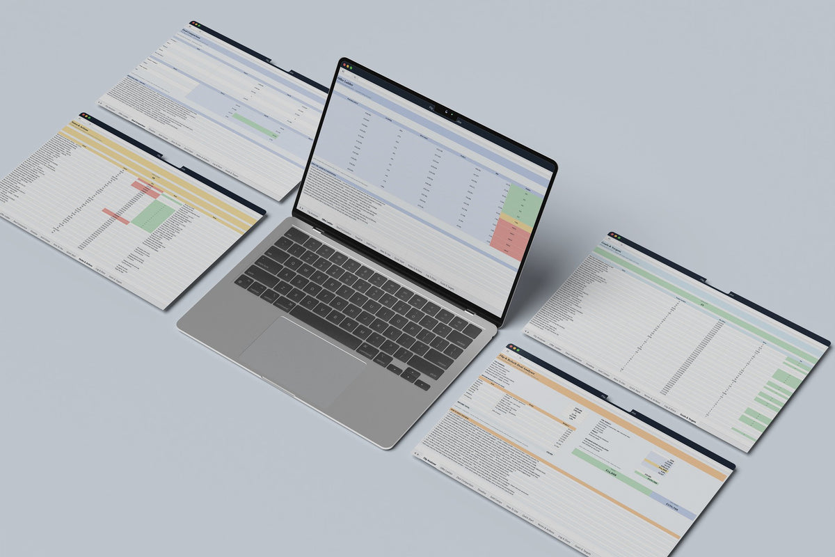 Flip and Refurb Analyser Excel template, Offer Ladder tab on a laptop screen