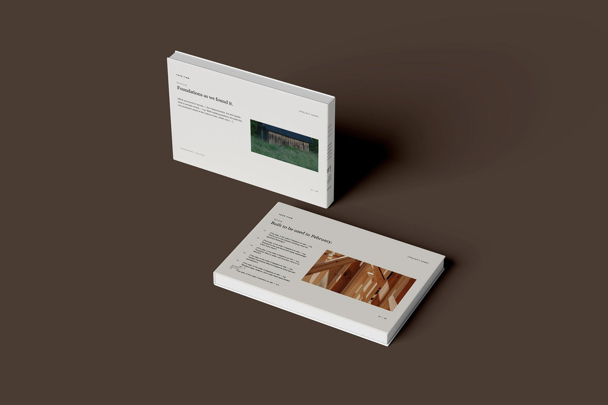 Garden Room Client Package, Standard colourway, floating books mockup
