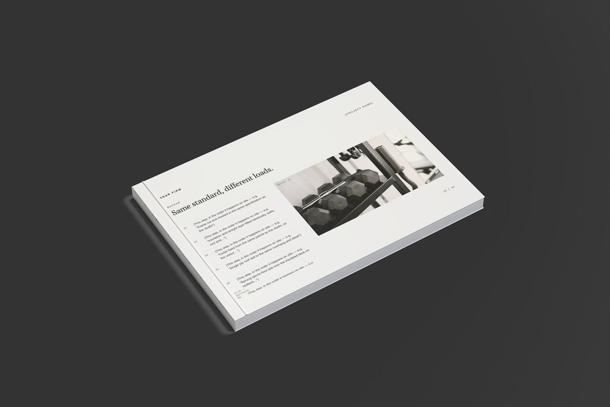 Garden Room Client Package, Standard colourway, closed magazine mockup