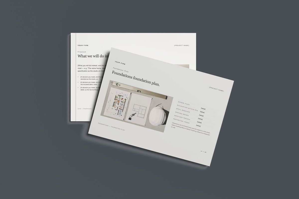 Garden Room Client Package, Standard colourway, front and back cover mockup