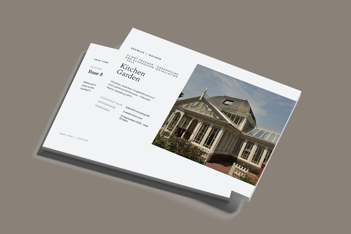 Greenhouse and Glasshouse Client Package, Slate colourway, stacked books mockup