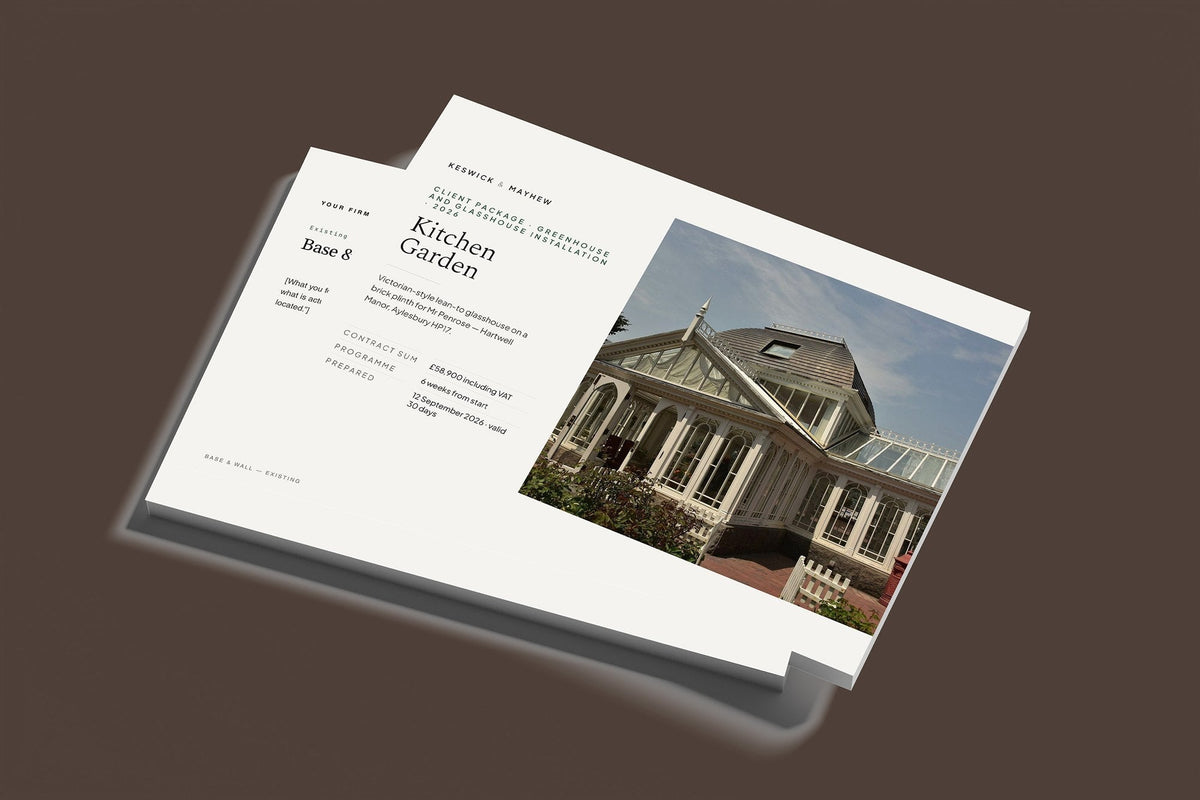 Greenhouse and Glasshouse Client Package, Standard colourway, stacked books mockup