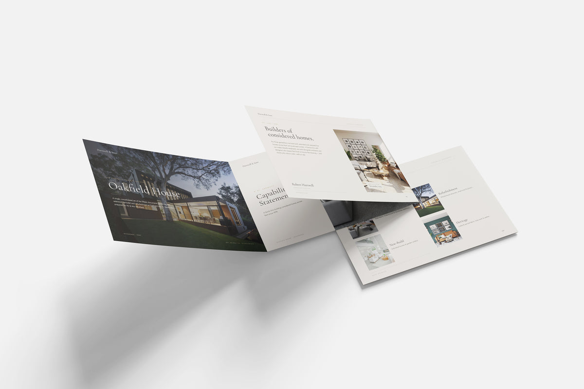 Building Contractor Project Pack in PowerPoint, printed documents stacked