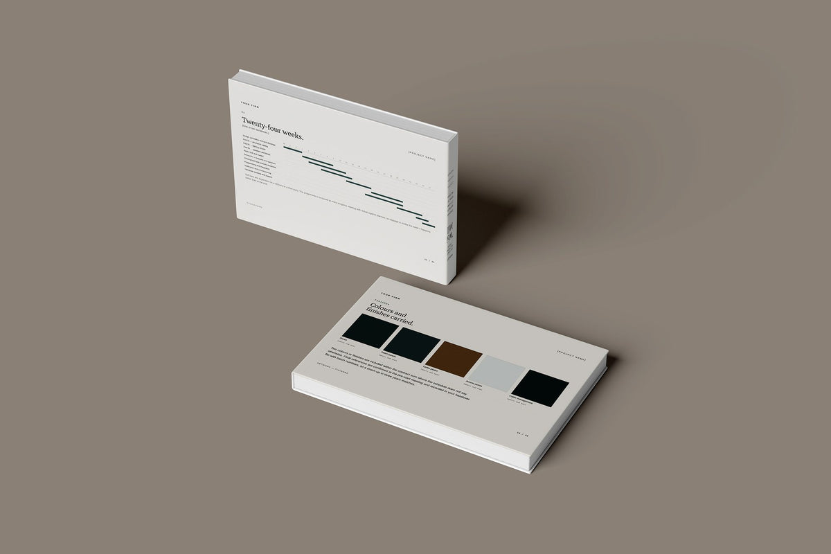 Home Automation Client Package, Standard colourway, floating books mockup
