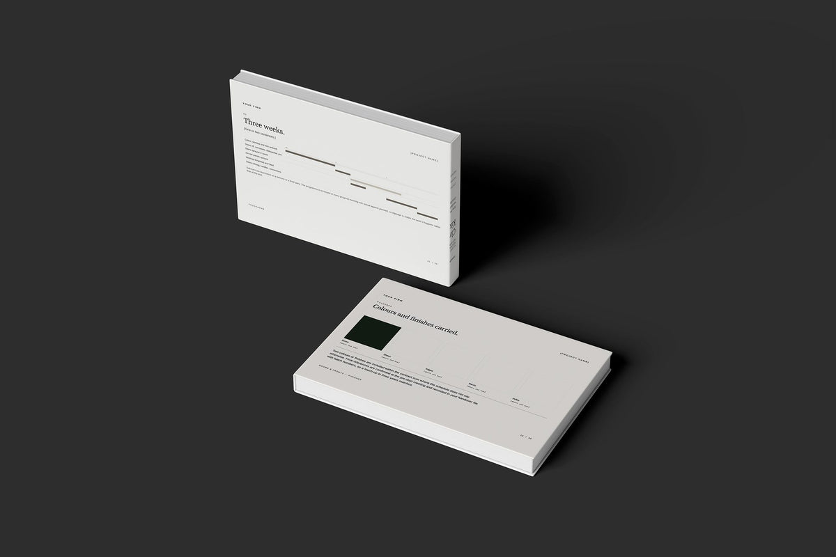 Kitchen Respray Client Package, Ivory colourway, floating books mockup