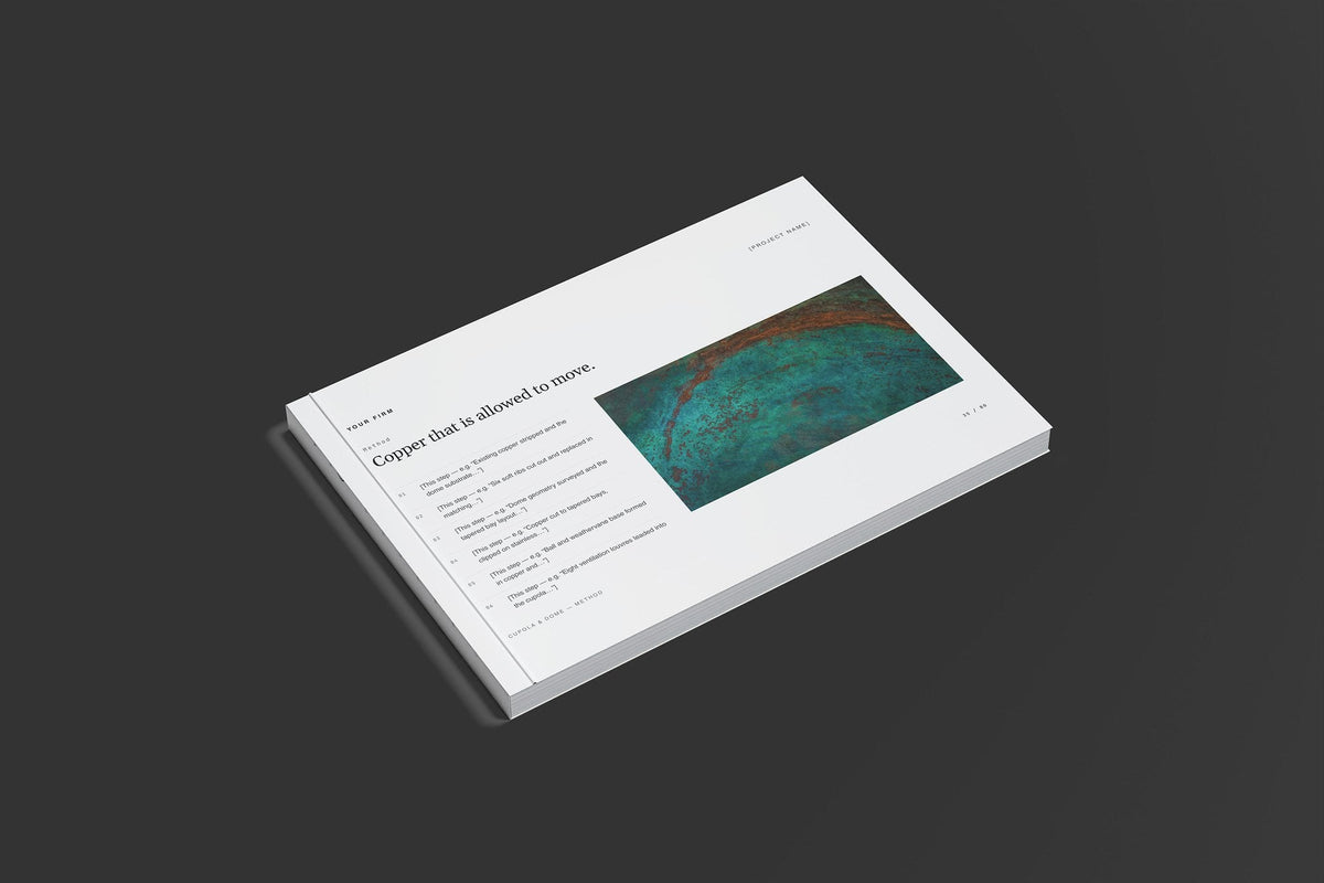 Leadwork Client Package, Slate colourway, closed magazine mockup