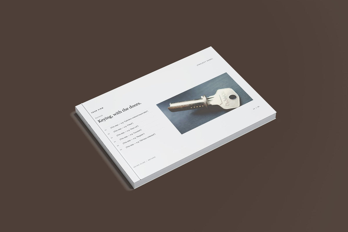 Locksmith Client Package, Slate colourway, closed magazine mockup