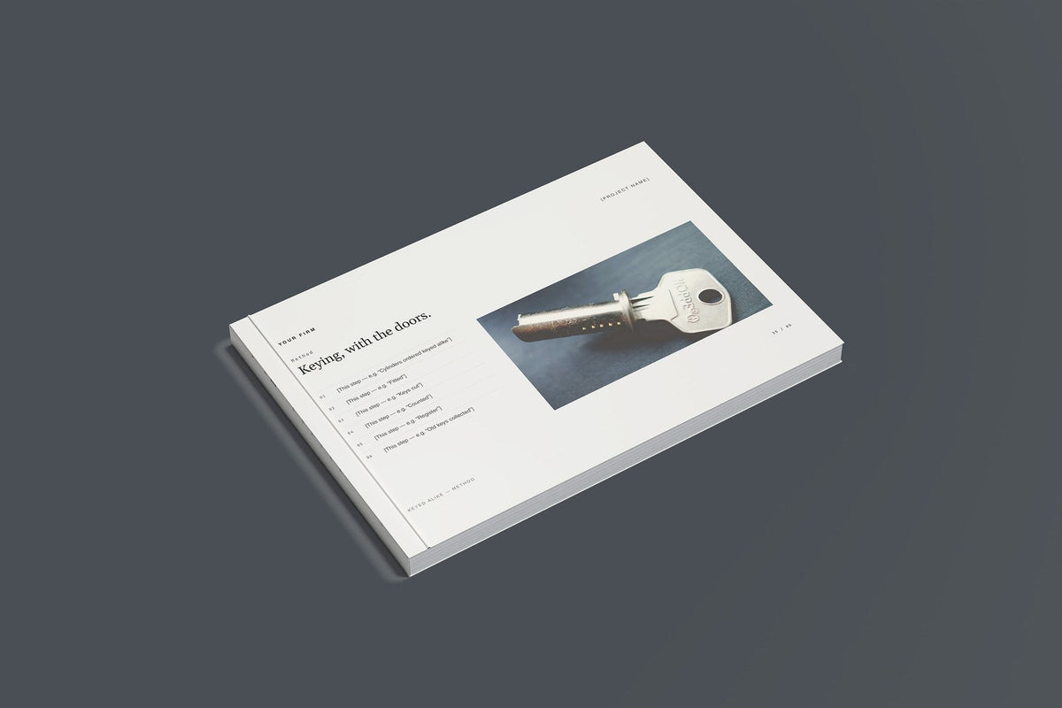 Locksmith Client Package, Standard colourway, closed magazine mockup