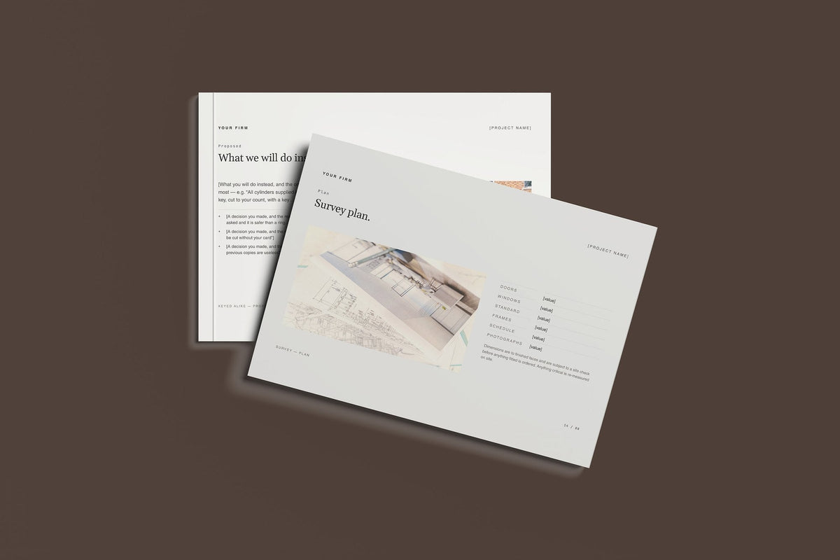 Locksmith Client Package, Standard colourway, front and back cover mockup