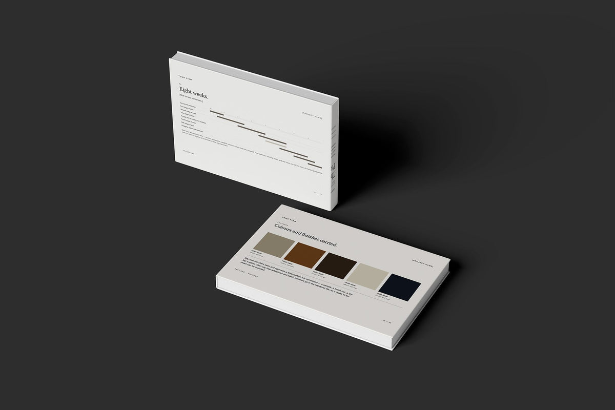 Multi-Trade Client Package, Ivory colourway, floating books mockup