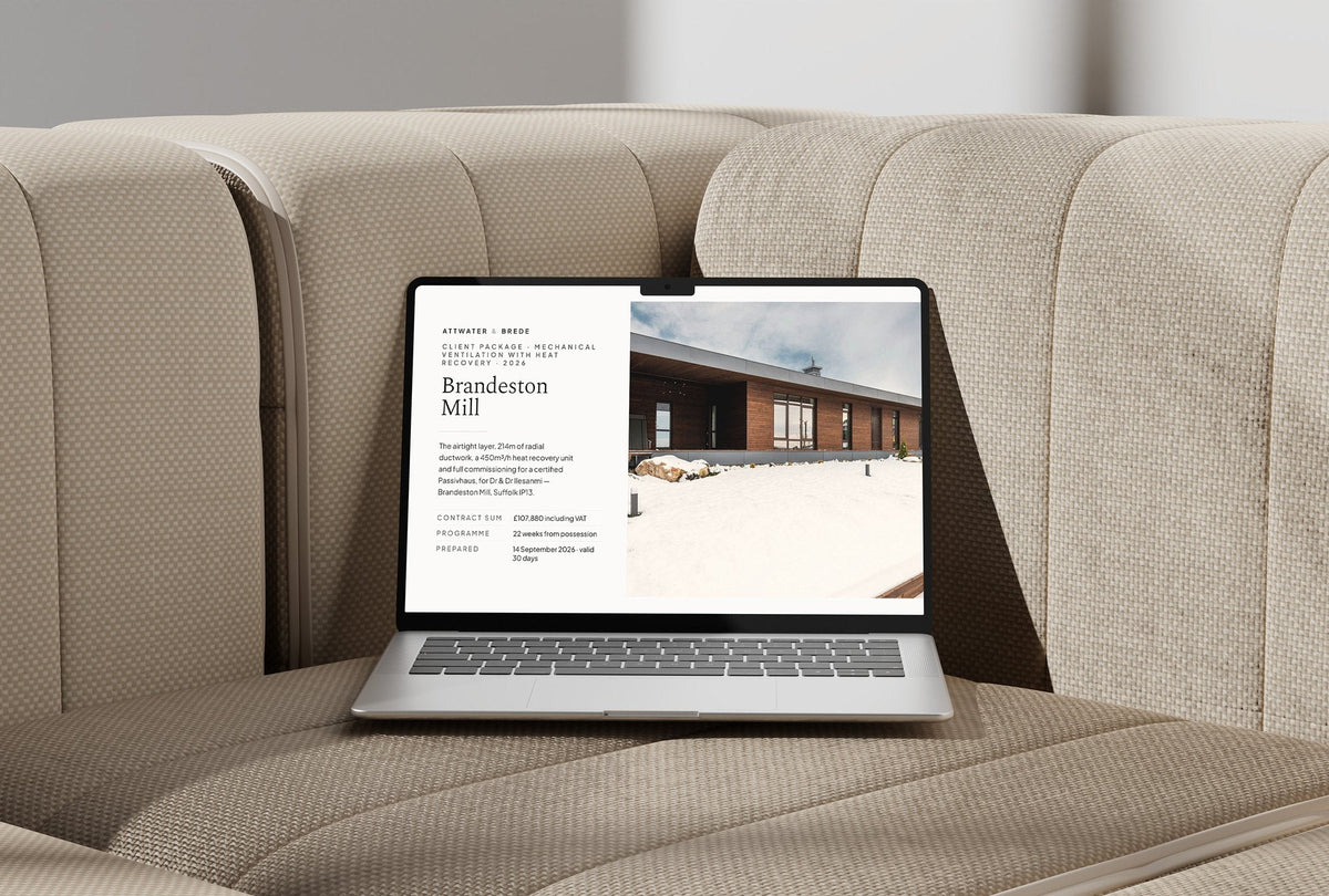 MVHR Client Package, Ivory colourway, laptop screen mockup
