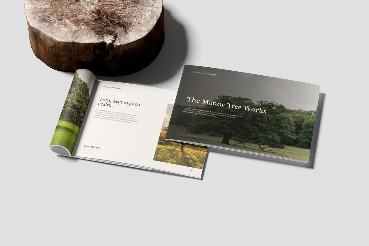 Tree Surgeon Project Pack in PowerPoint, printed and rolled