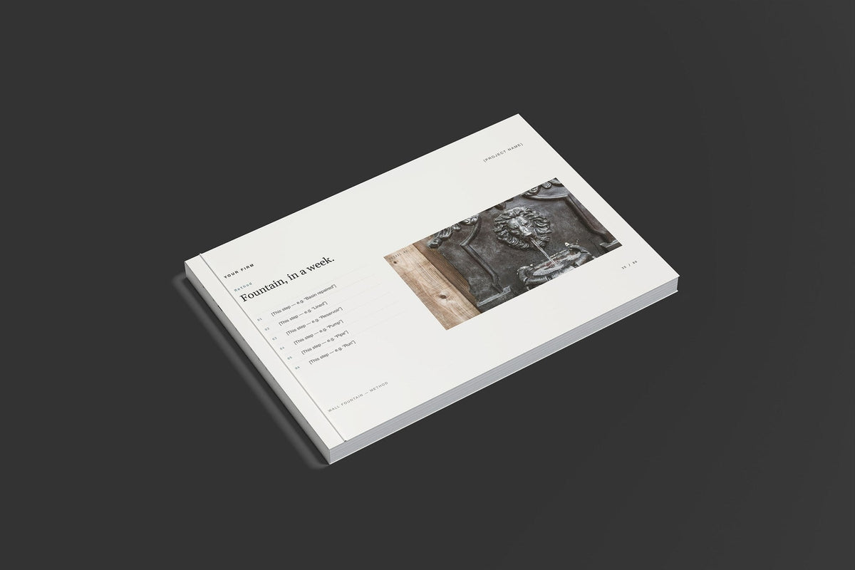 Ponds and Water Features Client Package, Standard colourway, closed magazine mockup