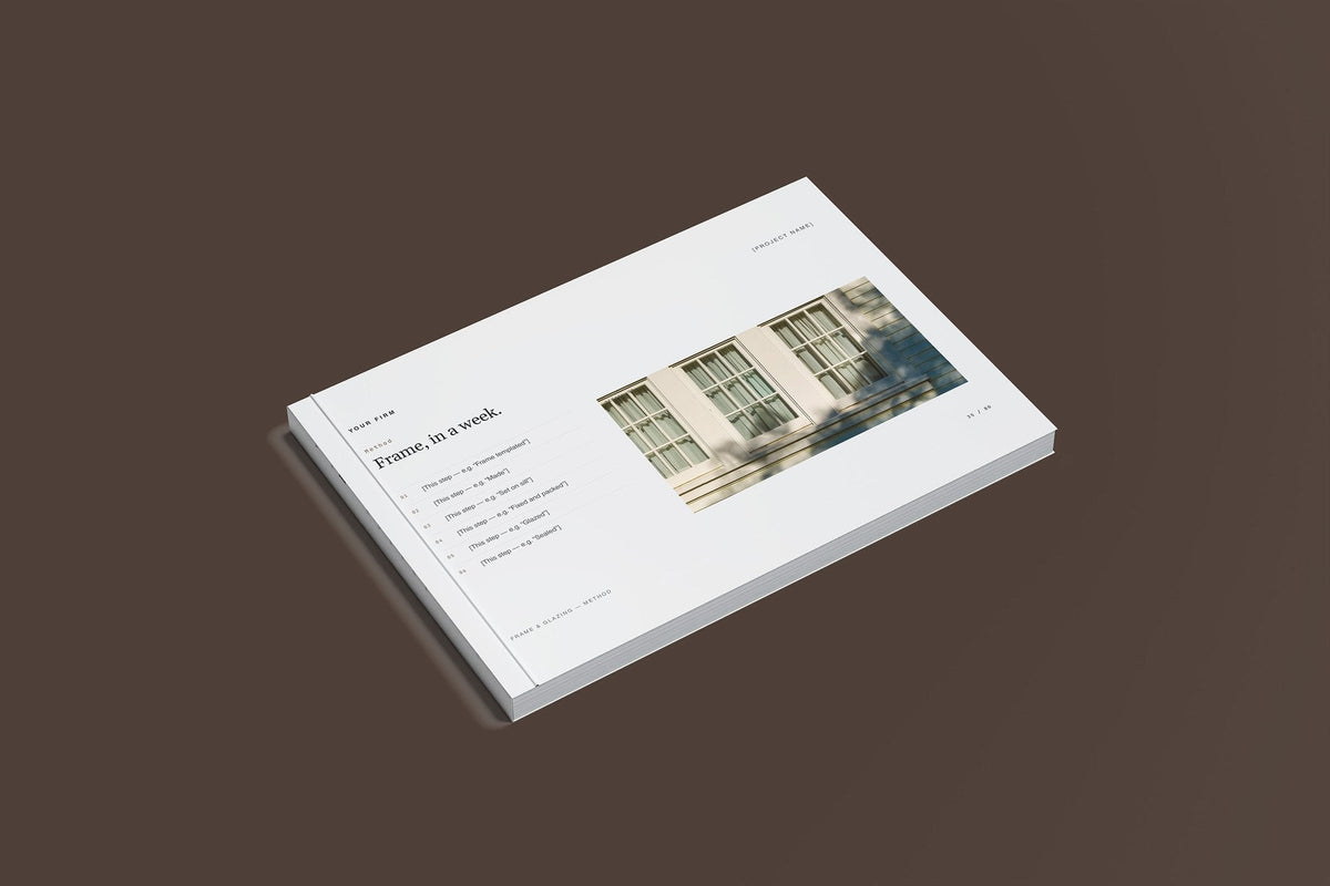 Porch Client Package, Slate colourway, closed magazine mockup