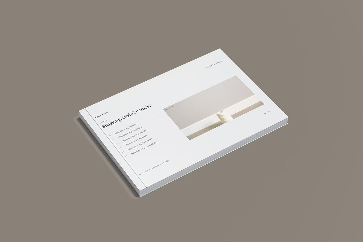 Property Maintenance Client Package, Slate colourway, closed magazine mockup