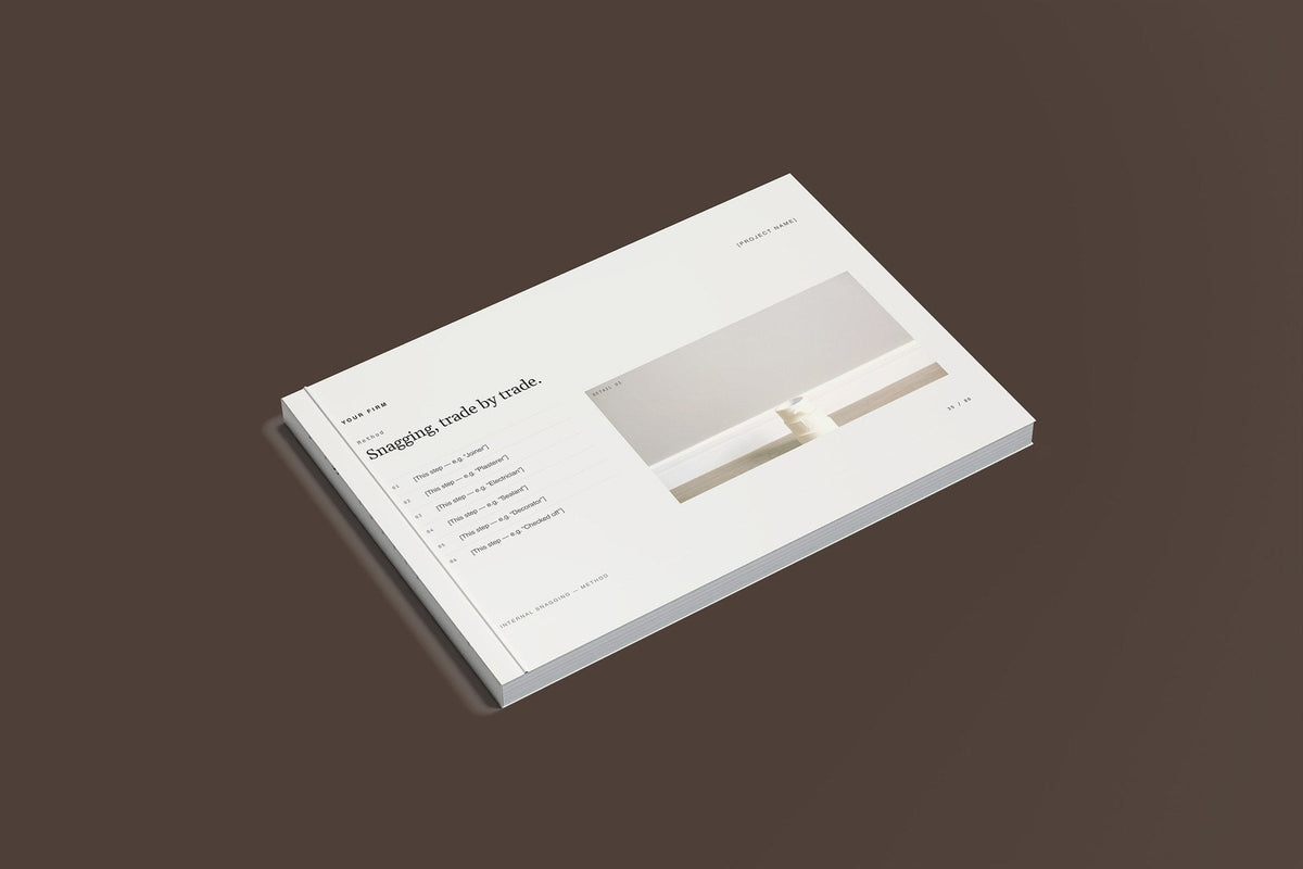 Property Maintenance Client Package, Standard colourway, closed magazine mockup