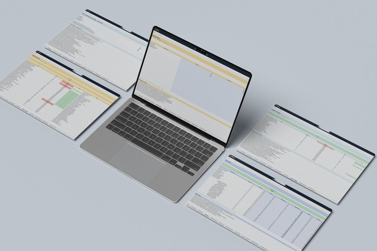 Rate Card Builder Excel template, Call Out Menu tab on a laptop screen