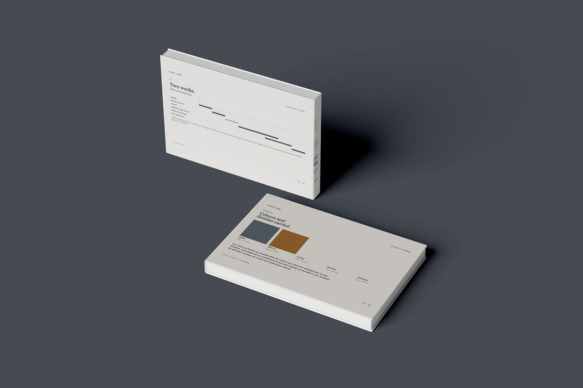 Roofline Fascias and Soffits Client Package, Standard colourway, floating books mockup
