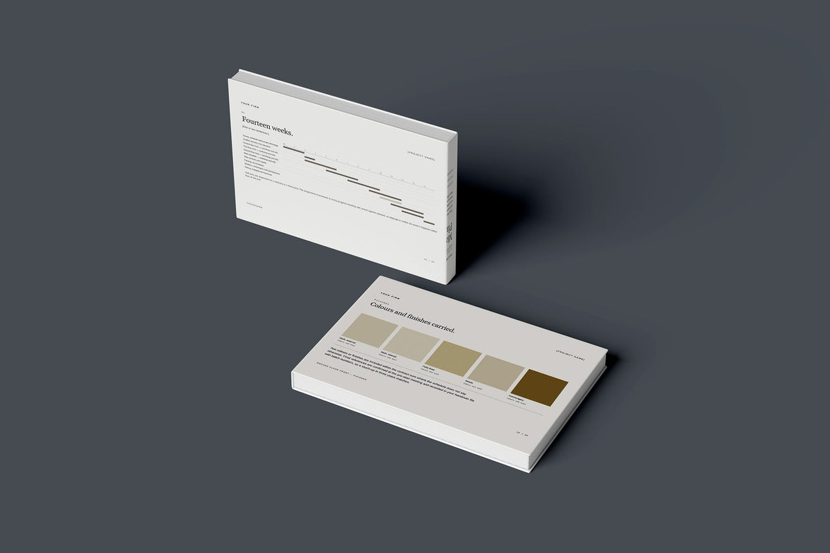 Sash Window Client Package, Ivory colourway, floating books mockup