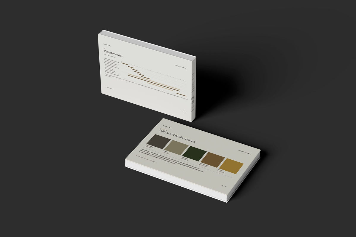 Scaffolding Client Package, Oat colourway, floating books mockup