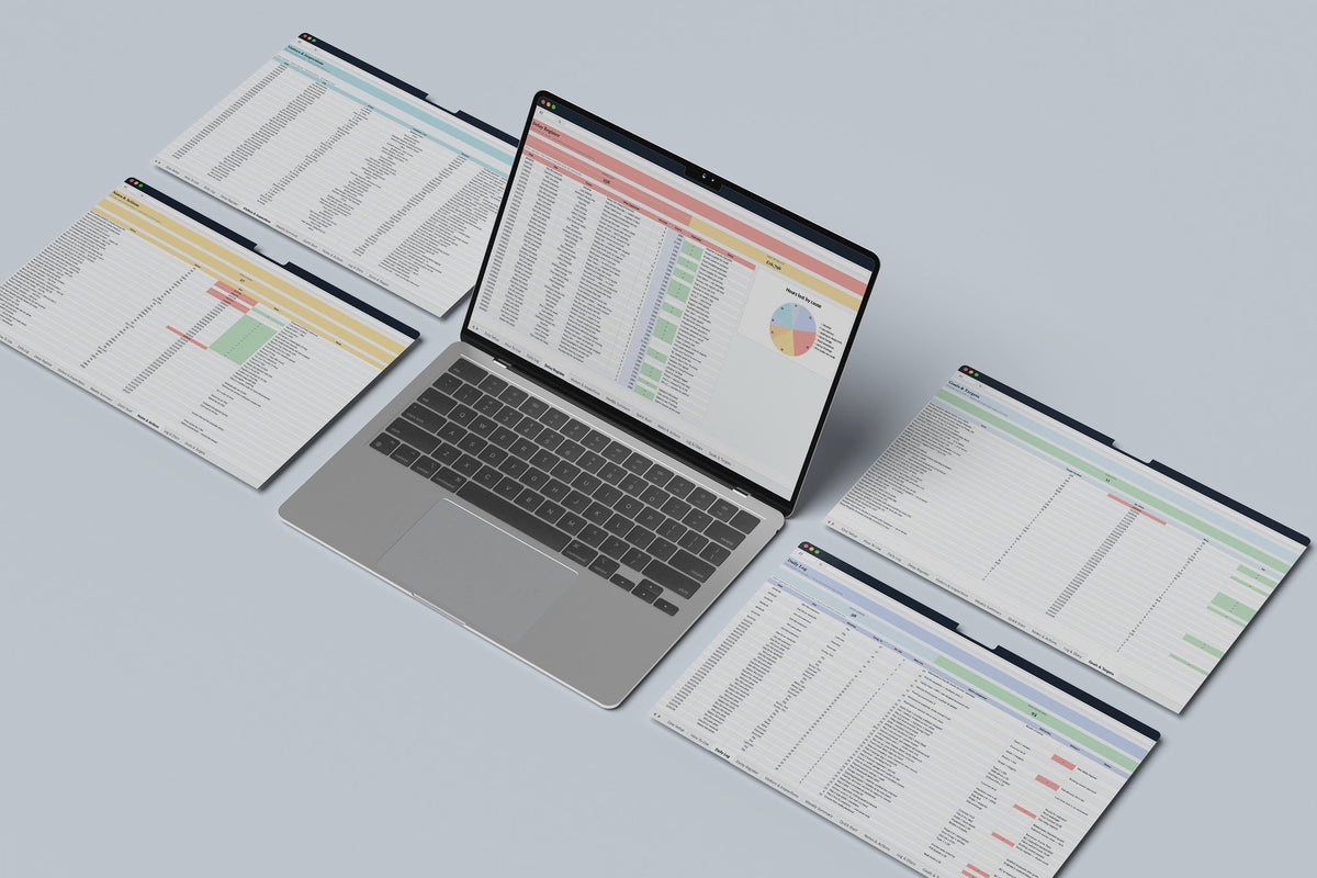 Site Diary Excel template, Delay Register tab on a laptop screen