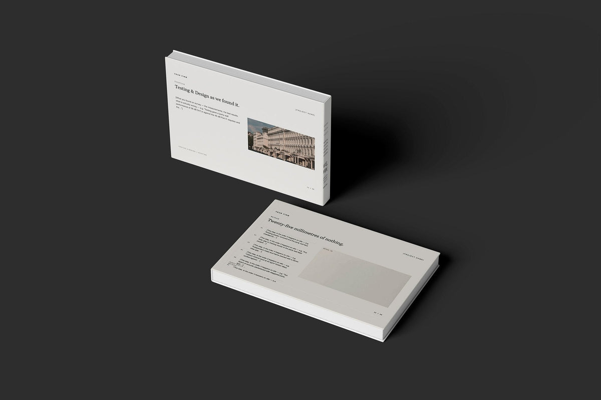 Soundproofing Client Package, Standard colourway, floating books mockup