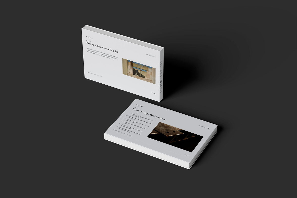 Structural Steel Client Package, Slate colourway, floating books mockup