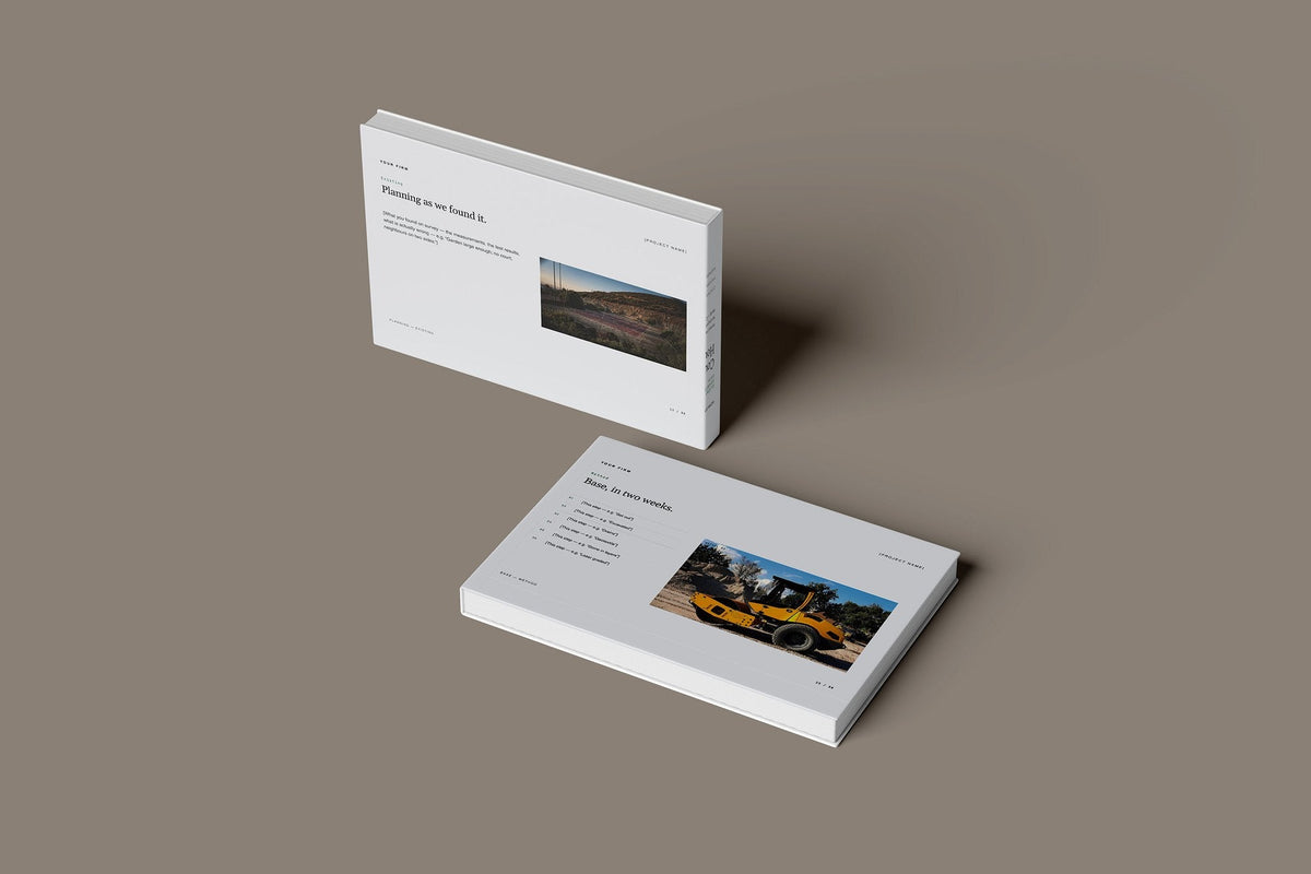 Tennis Court and Sports Surfaces Client Package, Slate colourway, floating books mockup