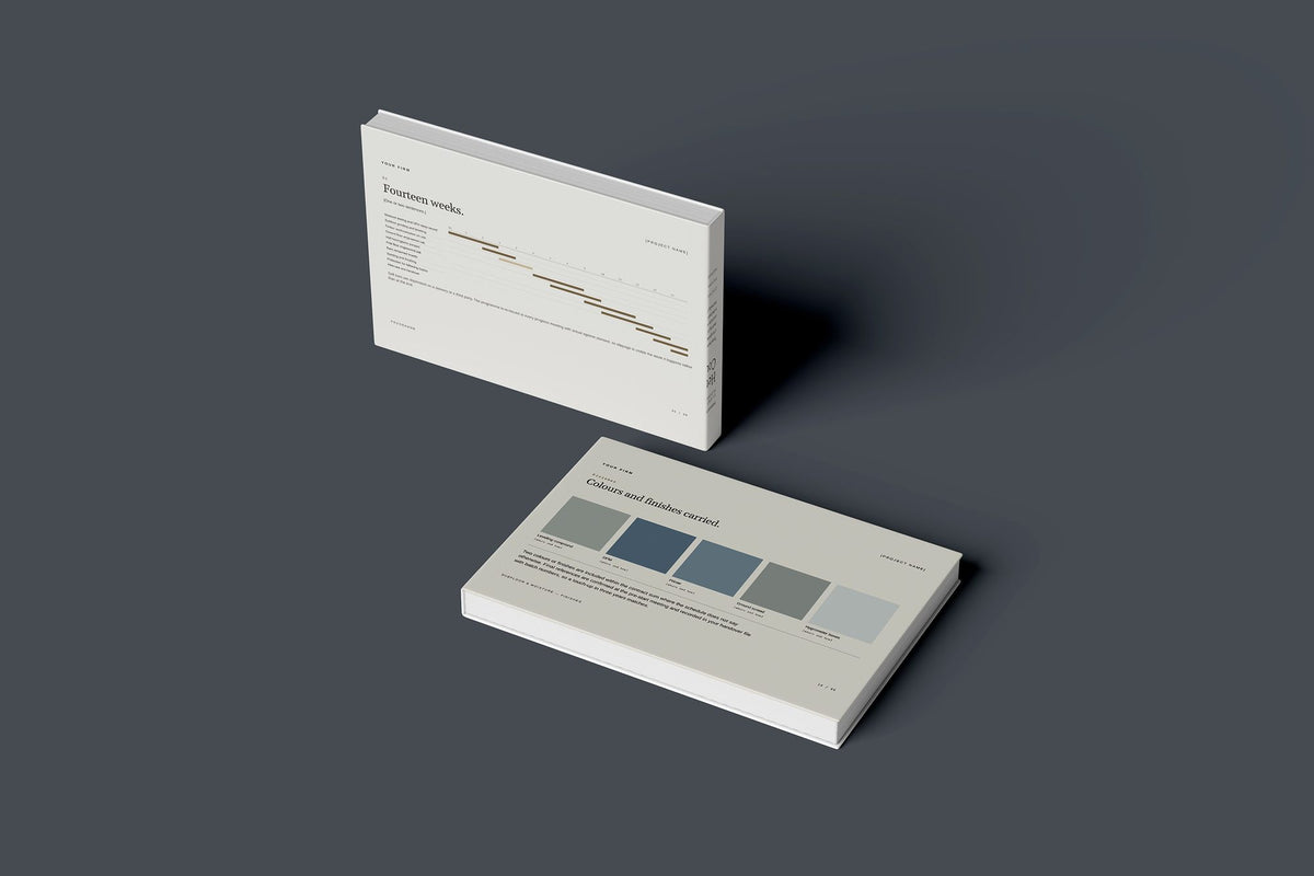Timber Flooring Client Package, Oat colourway, floating books mockup