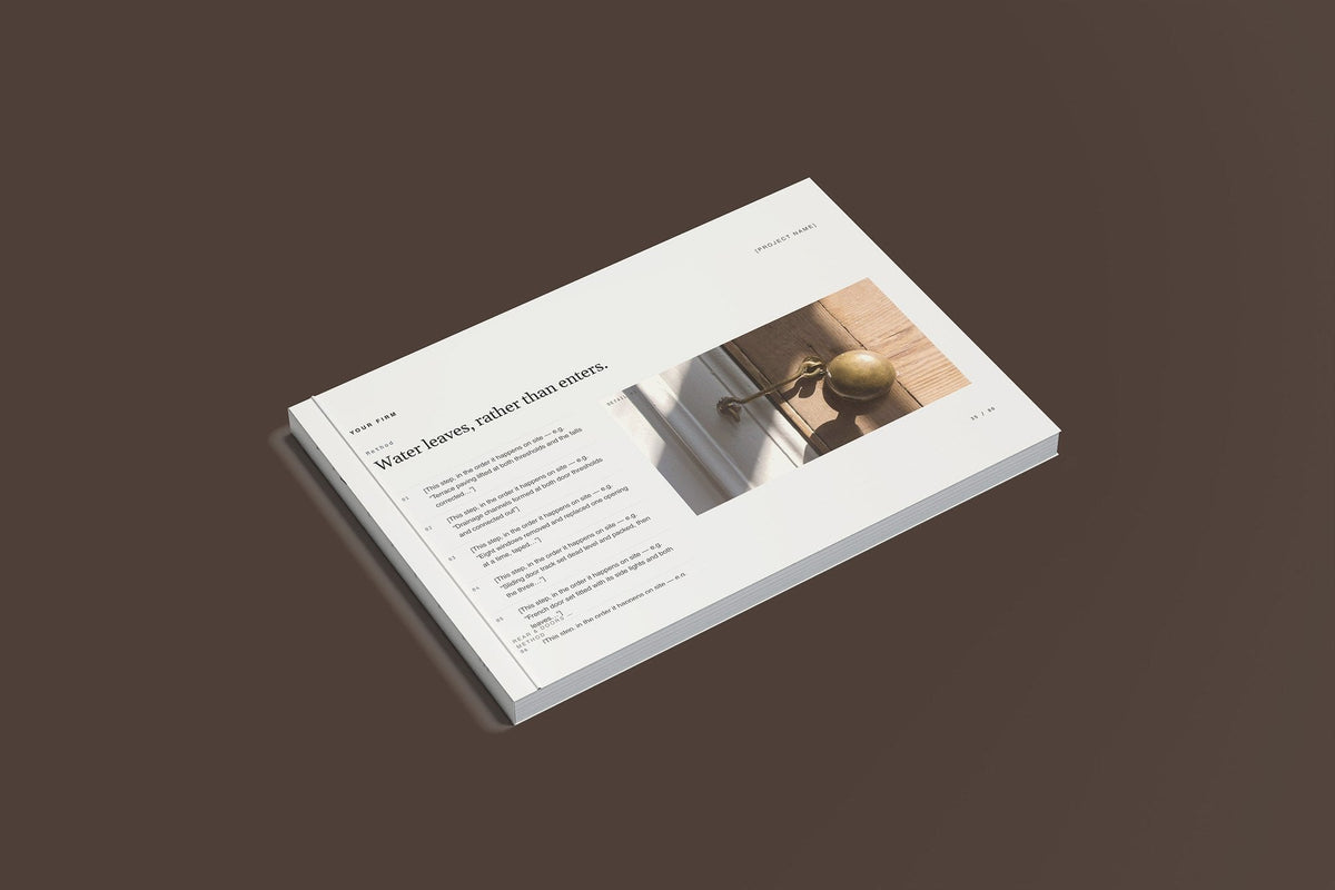 Windows and Doors Client Package, Standard colourway, closed magazine mockup