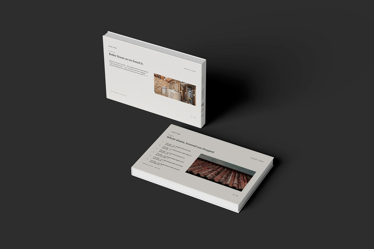 Asbestos Removal Client Package, Standard colourway, floating books mockup