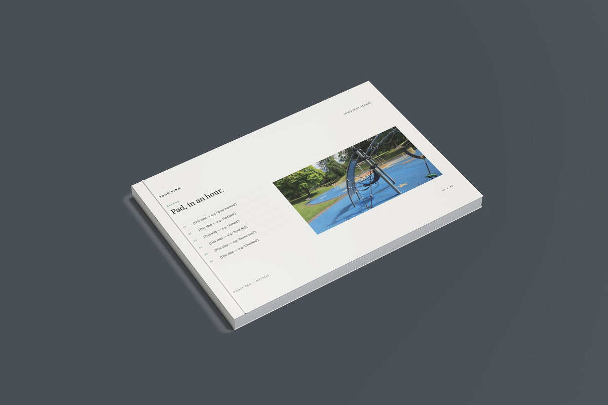 Artificial Grass Client Package, Standard colourway, closed magazine mockup