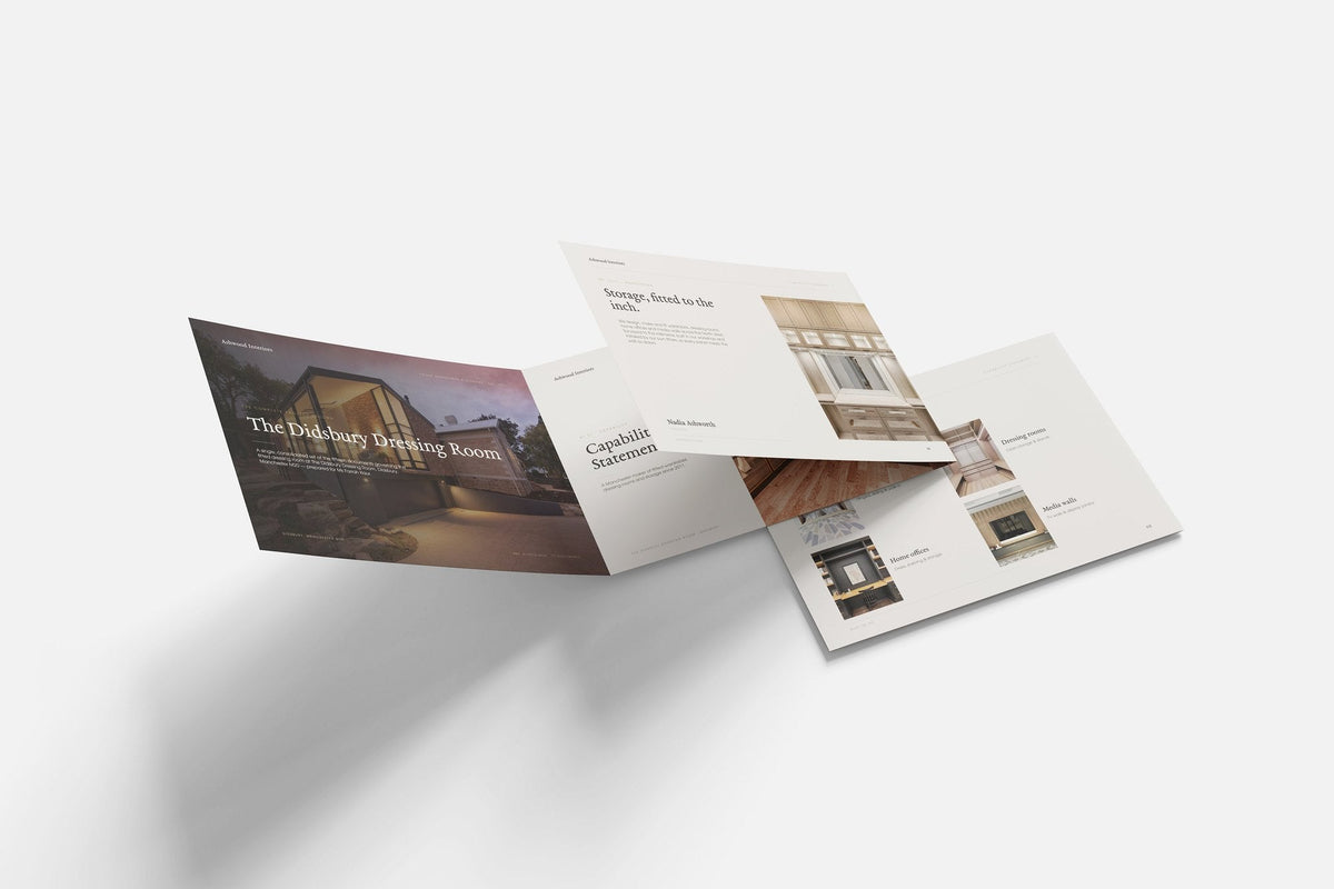 Fitted Wardrobe Installer Project Pack in PowerPoint, printed documents stacked