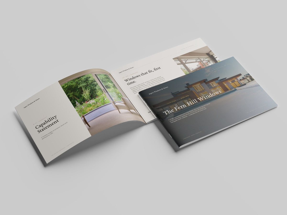 Window & Door Installer Project Pack in PowerPoint, printed and open at the first pages