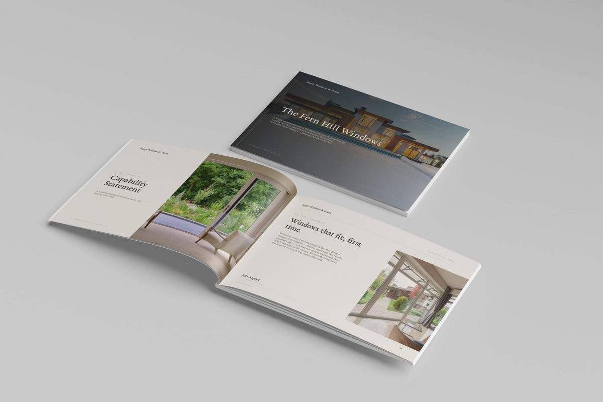 Window & Door Installer Project Pack in PowerPoint, printed cover shown at an angle