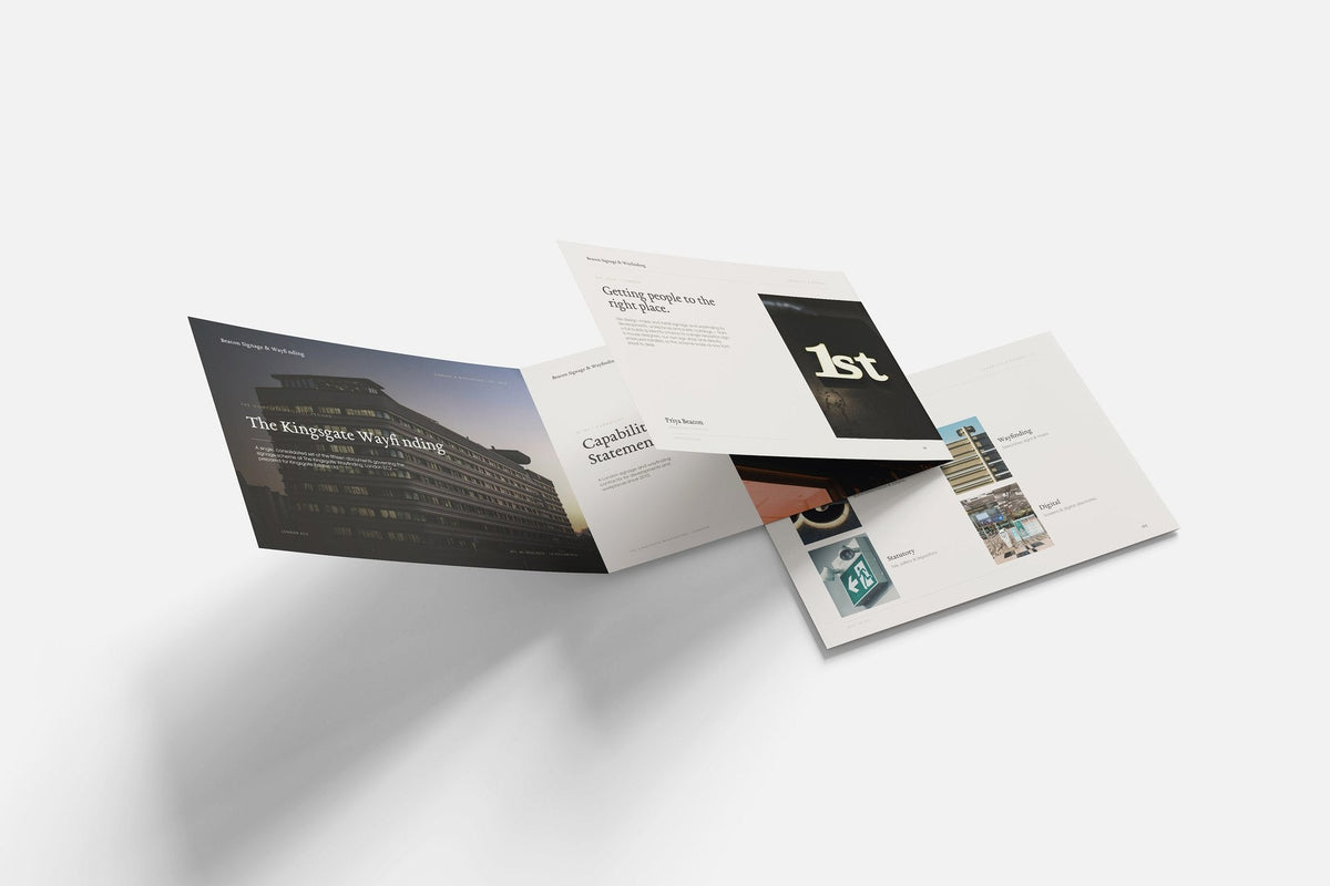 Sign Maker Project Pack in PowerPoint, printed documents stacked