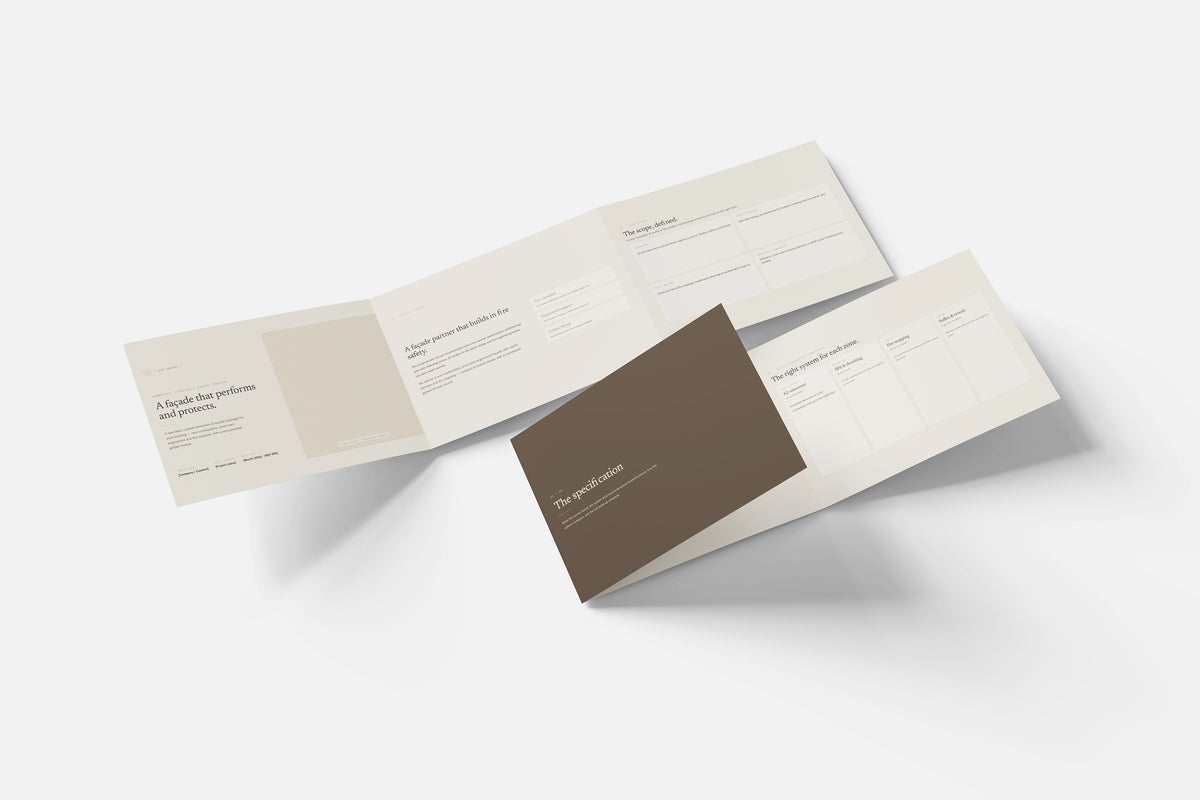 Beige Commercial Cladding Proposal Template in PowerPoint, six pages laid out together