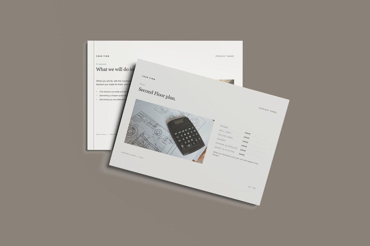 Decorator Client Package, Standard colourway, front and back cover mockup