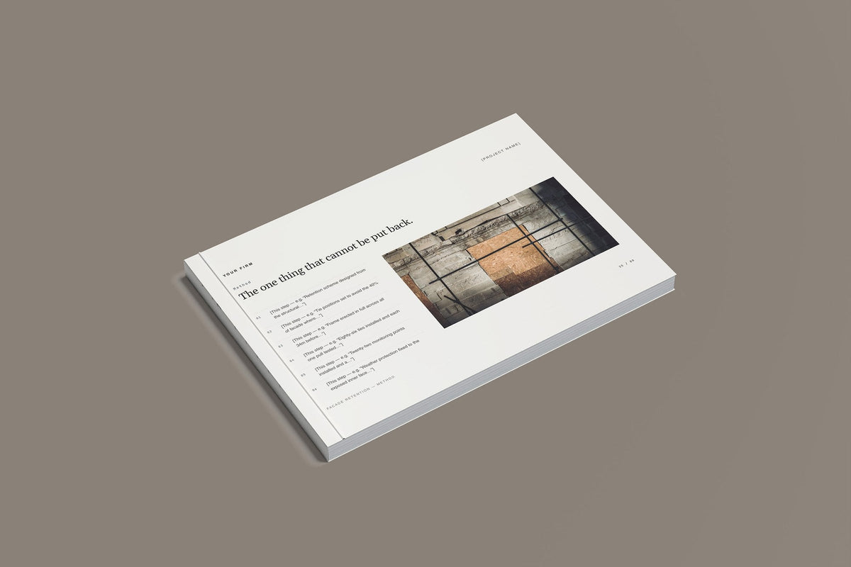 Demolition Client Package, Standard colourway, closed magazine mockup