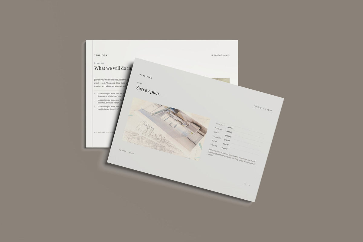 End of Tenancy and Deep Cleaning Client Package, Standard colourway, front and back cover mockup